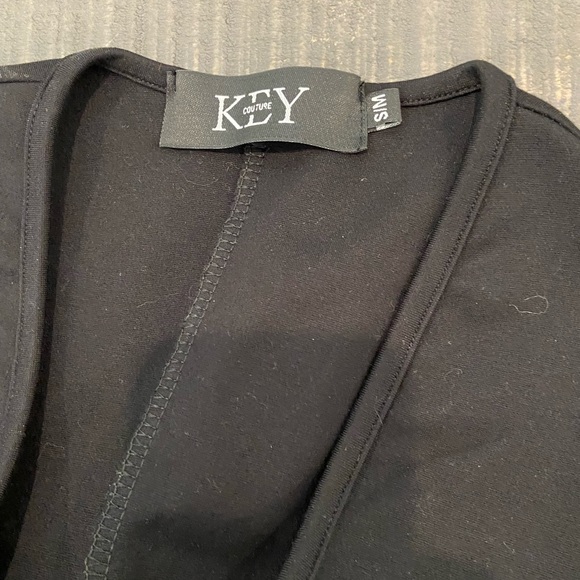 Black one piece romper Key Couture . Short and sassy. Small - Picture 4 of 6